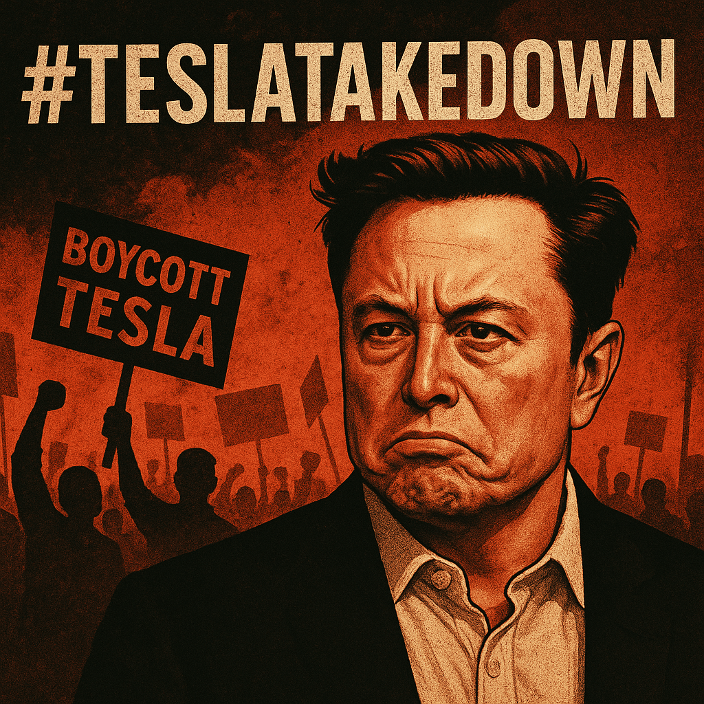 #TeslaTakedown 운동 확산,
Expansion of #TeslaTakedown Movement