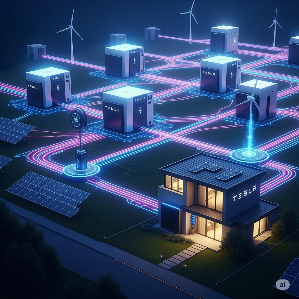Tesla Megapack, Powerwall, renewable energy grid, smart home - 테슬라 메가팩, 파워월, 재생 에너지 그리드, 스마트 홈